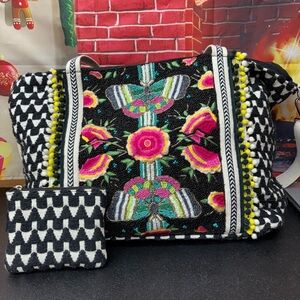 America & Beyond midnight butterflies tote bag